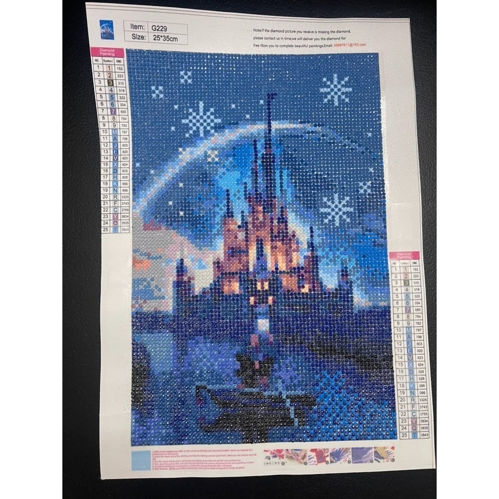 Finished Disney's Cinderlla's Castle Diamond Painting
